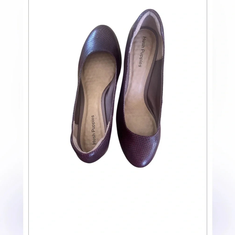 Hush puppies, Elegant Plum Wedge Shoes